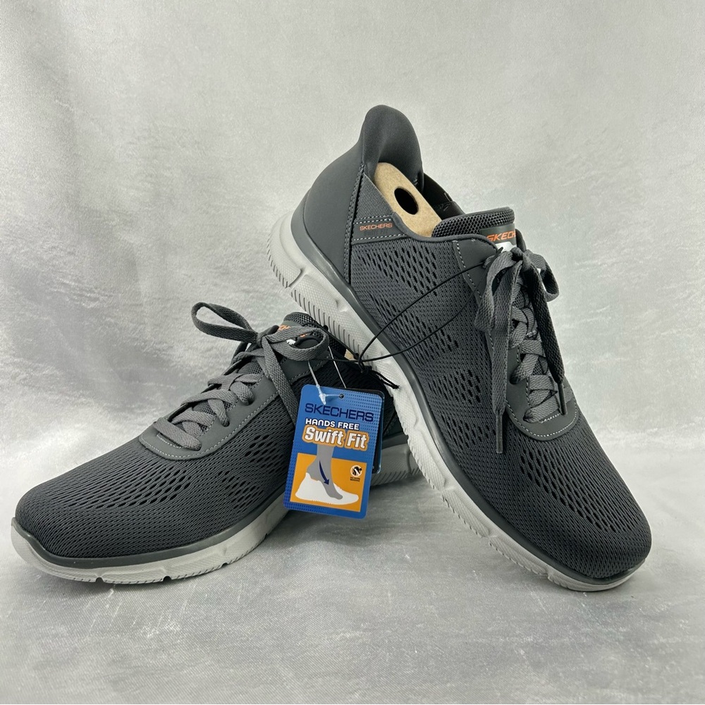 Skechers Men's Charcoal and Light Gray Swift Fit Sneakers